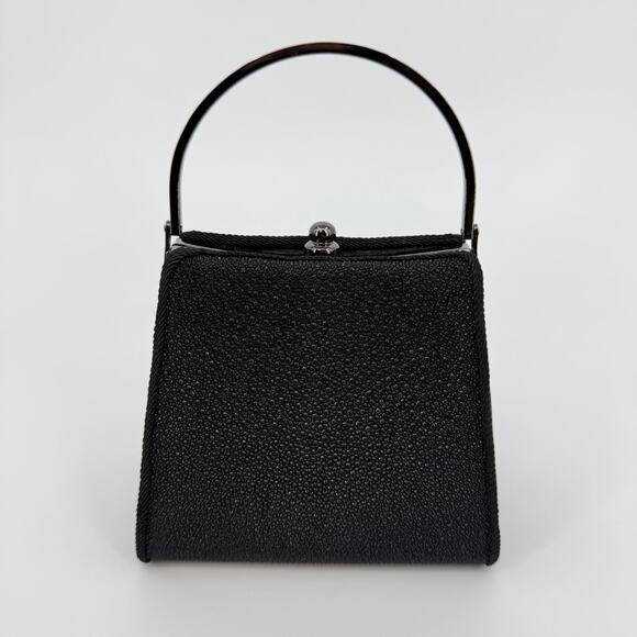 Moo Roo Charleston Black Stone Inlay Evening Hand Bag Mary Norton Signed 2003 - Picture 3 of 12